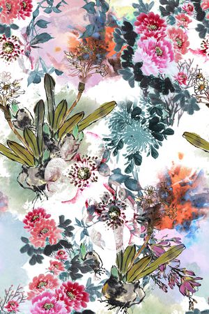 小碎花印花花型图片