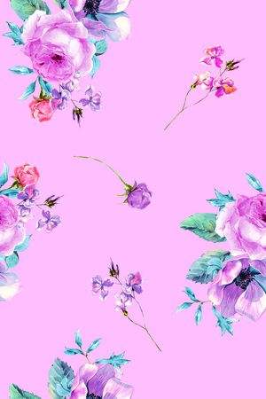 月季花印花花型图片