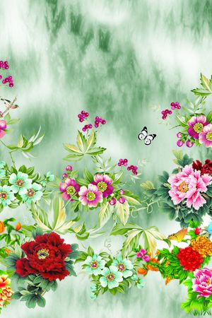 月季花印花花型图片