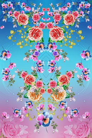 格子印花花型图片
