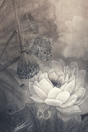 中国风印花花型图片