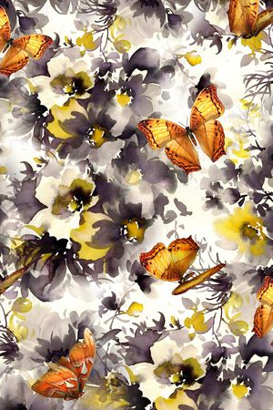 小碎花印花花型图片