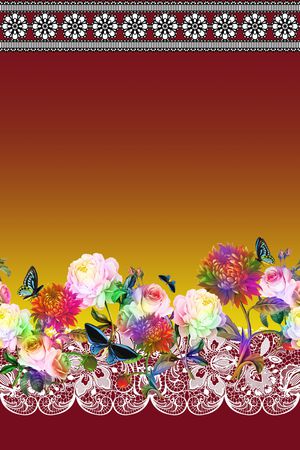 定位花印花花型图片