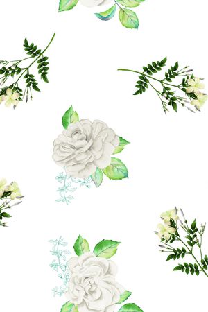 月季花印花花型图片