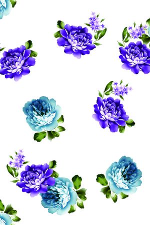 月季花印花花型图片