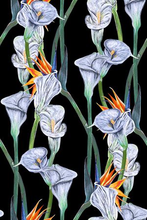水彩花卉印花花型图片