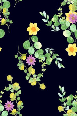 绘画印花花型图片