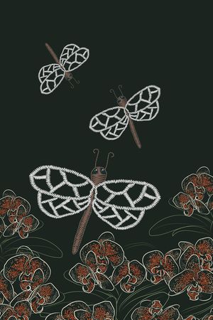 昆虫印花花型图片