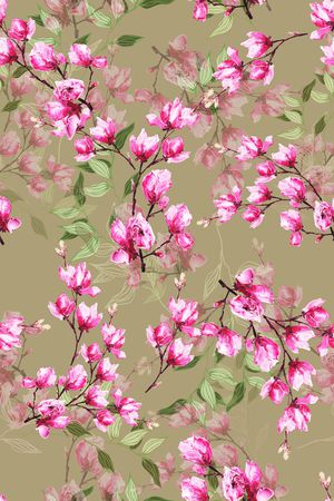 小碎花印花花型图片