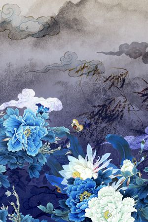 中国风印花花型图片