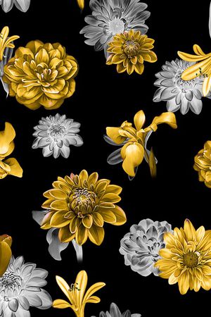 菊花印花花型图片