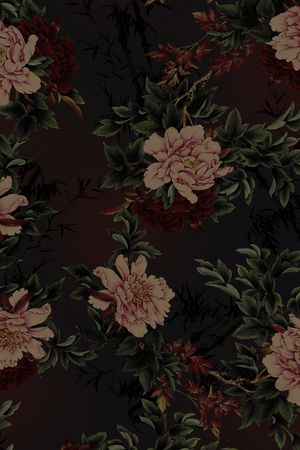 牡丹印花花型图片