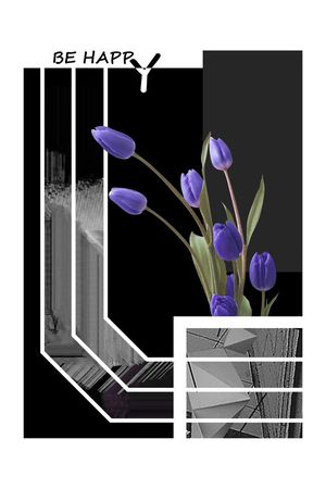 绘画印花花型图片