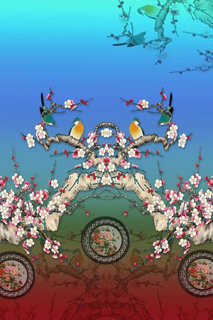 梅花印花花型图片