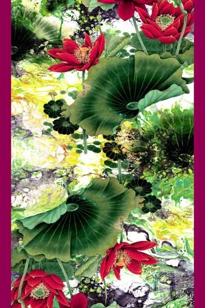 民族花卉印花花型图片