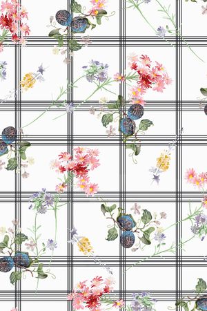 线条印花花型图片