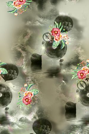 抽象印花花型图片