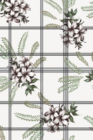 线条印花花型图片