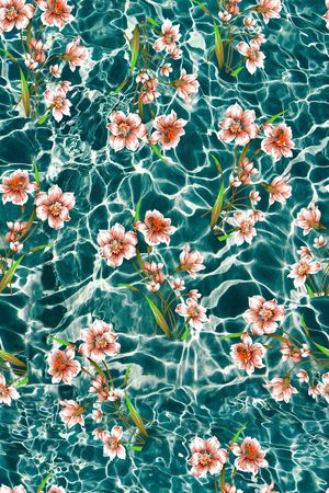 波浪纹印花花型图片