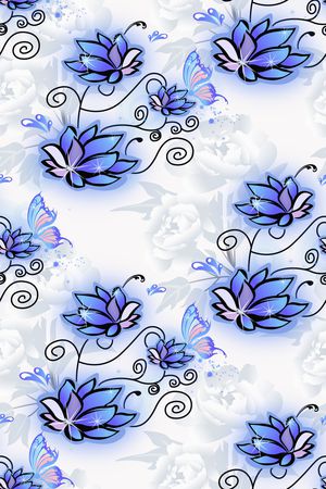 玫瑰花印花花型图片