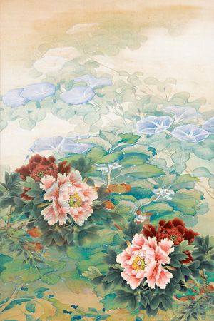 牡丹印花花型图片