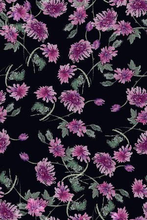 绘画印花花型图片