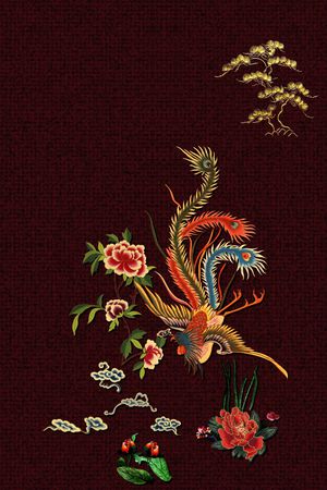羽毛印花花型图片