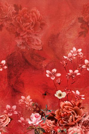 花卉印花花型图片