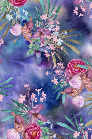 小碎花印花花型图片