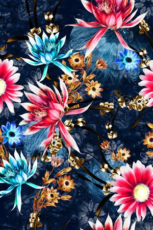 花卉印花花型图片