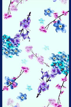 小碎花印花花型图片