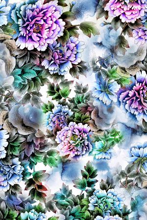 数码花型印花花型图片
