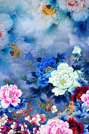 中国风印花花型图片