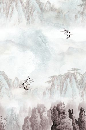 泼墨印花花型图片
