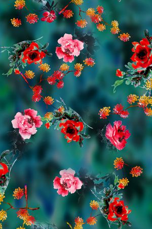 肌理印花花型图片