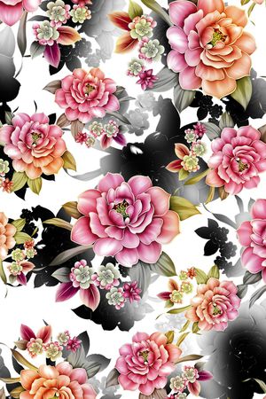 淑女印花花型图片