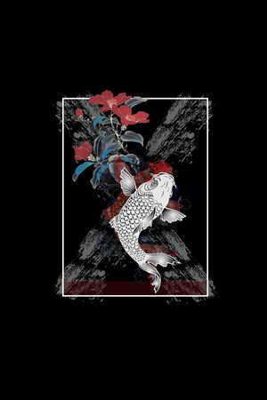鱼印花花型图片