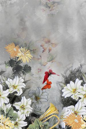 肌理印花花型图片