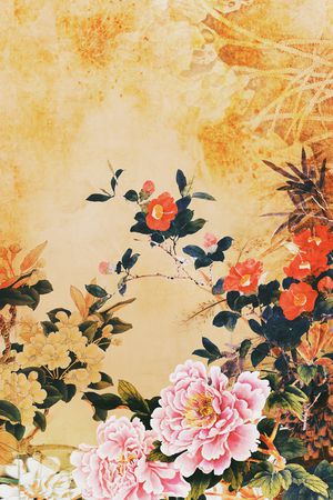 抽象花卉印花花型图片