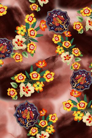 小碎花印花花型图片