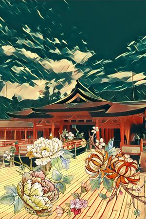 胸前独幅印花花型图片