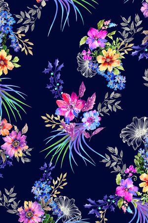 小碎花印花花型图片