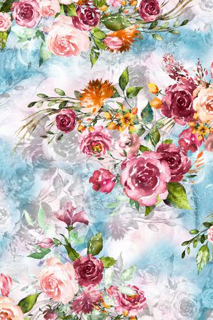小碎花印花花型图片