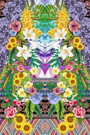 花卉印花花型图片