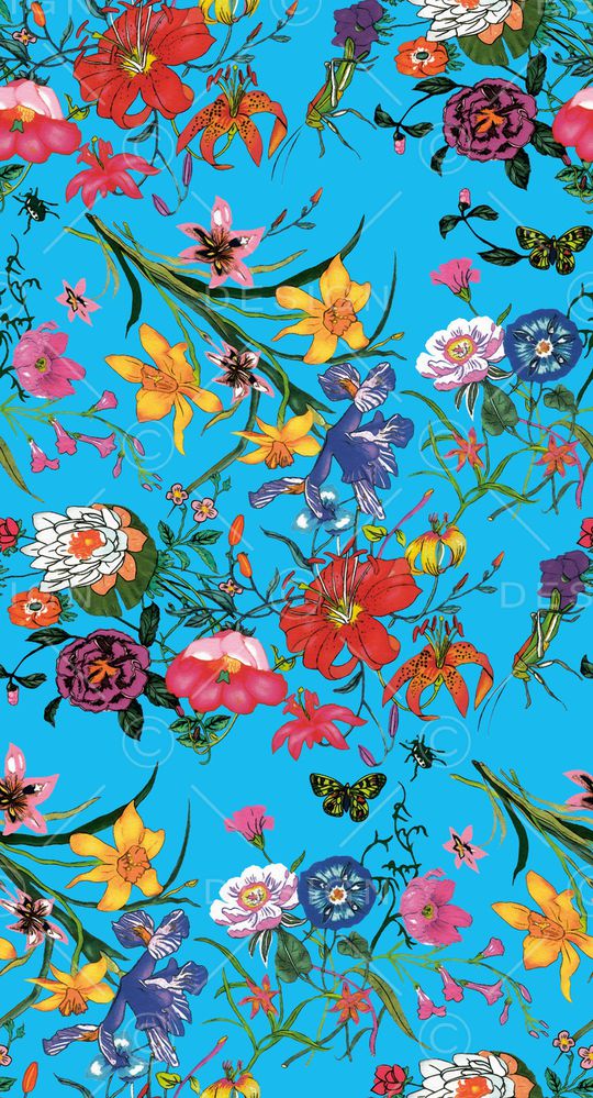 鲜花印花花型图片