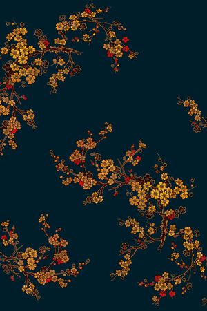 梅花印花花型图片