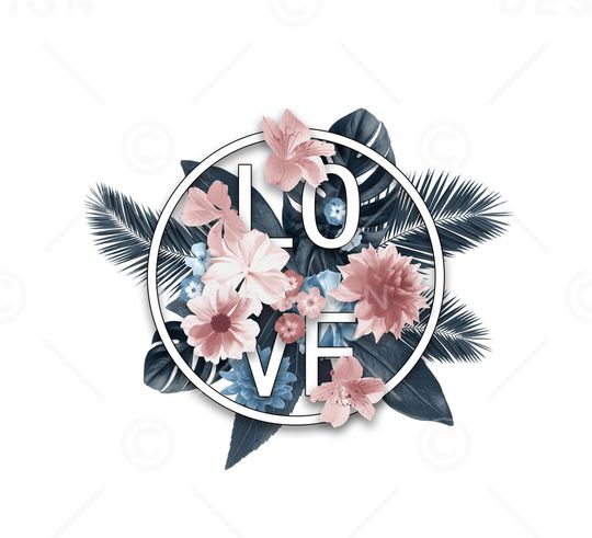 大花卉印花花型图片