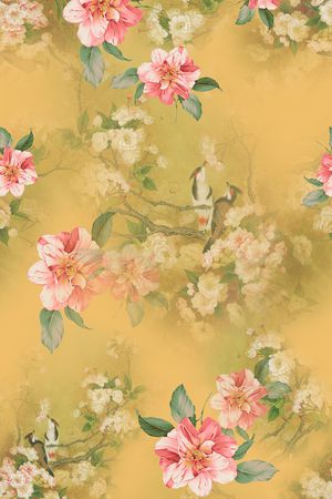 春夏花型印花花型图片