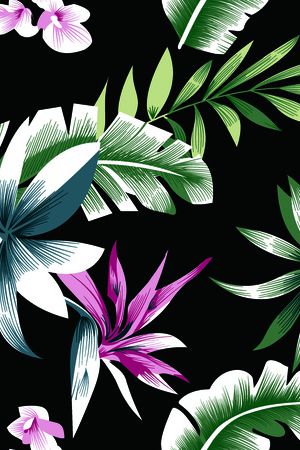 鲜花印花花型图片