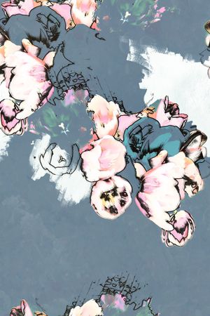 手绘花卉印花花型图片